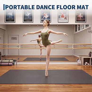 6 x 4 ft Dance Floor,Non-Slip Dance Floor Mat, 5 mm Thick Exercise Flooring Dance Roll