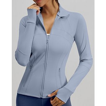 Women's Full-Zip Performance Athletic Jacket Breathable Running Workout Top