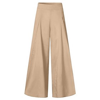 Women's High Waisted Wide Leg Pants Lightweight Casual Loose Trousers