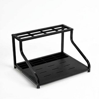 Heavy Duty Ski Storage Rack, Steel Floor Stand for Garage Basement, Holds Skis Poles Helmet Goggles