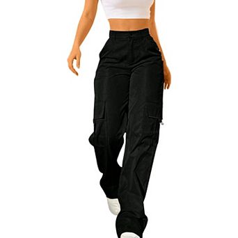 Women's High-Waisted Cargo Pants with Utility Pockets