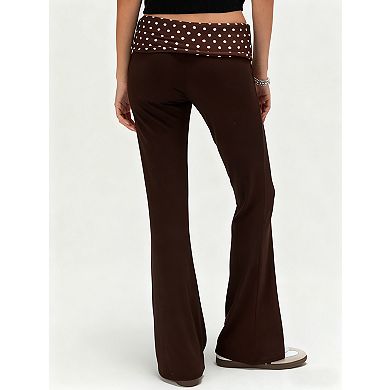 Women's Slim Fit Flare Leg Pants Casual Bell-Bottom Trousers