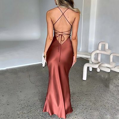 backless slip dress maxi Open Back Maxi Slip Dress
