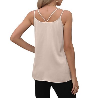 Women's V-Neck Spaghetti Strap Top Flowy Casual Office Vacation Daily Wear