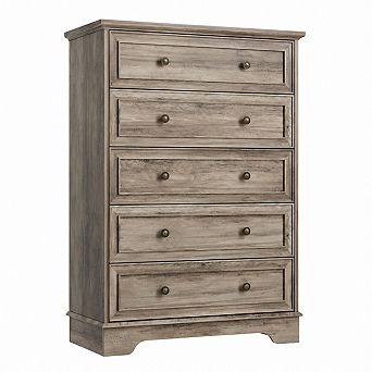 5 Drawer Dresser for Bedroom , Chest of Drawers, Vertical Chest of Drawers