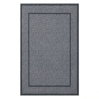 Ultra Thin Non Slip Rubber Backed Indoor Low Pile Checkered Floor Durable Area Rug for Living Room