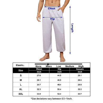 Men's Tapered Jogger Pants, Elastic Waist Drawstring Casual Trousers with Pockets