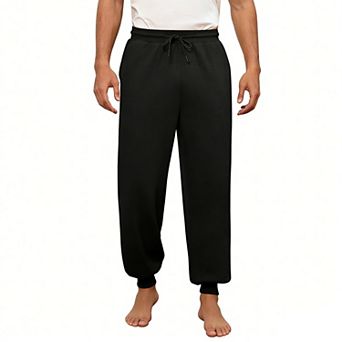 Men's Tapered Jogger Pants, Elastic Waist Drawstring Casual Trousers with Pockets