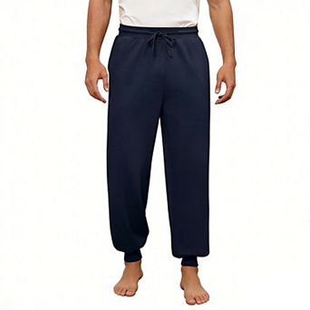 Men's Tapered Jogger Pants, Elastic Waist Drawstring Casual Trousers with Pockets
