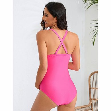 Maternity Cross-Front One-Piece Swimsuit