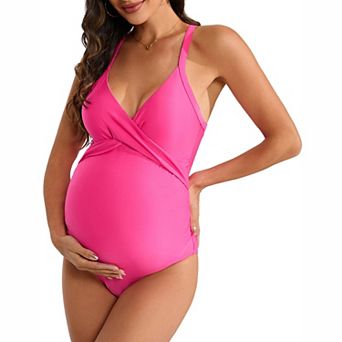Maternity Cross-Front One-Piece Swimsuit