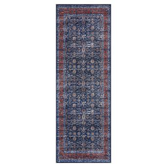 Washable Floral Area Rugs, Non-Slip Stain Resistant Vintage Boho Runners Carpets Indoor Outdoor