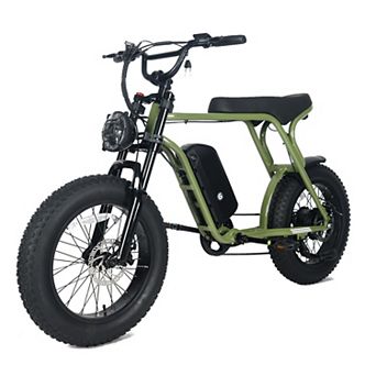 Electric Mountain Bike for Adults 20" x 4.0 Fat Tire, E-Bike 750W Motor 48V 15.6Ah Removable Battery