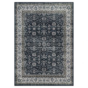 Washable Floral Area Rugs, Non-Slip Stain Resistant Vintage Boho Runners Carpets Indoor Outdoor