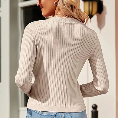 Womens Lightweight Knit Cardigan V Neck Long Sleeve Front Button Down Elegant Shrugs for Dresses