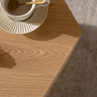 Hexagon MDF Coffee Table with Compact Design for Living Room and Bedroom