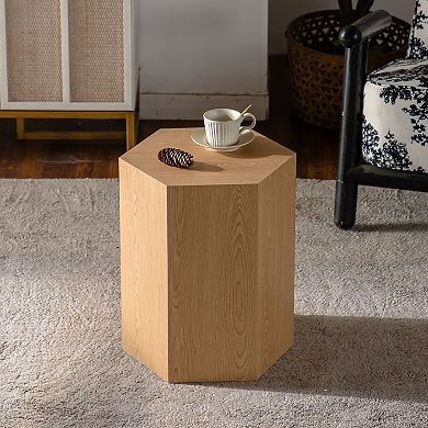Hexagon MDF Coffee Table with Compact Design for Living Room and Bedroom