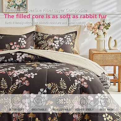 Bedding Set Comforter, 2 Pillow Shams, Sheet, Fitted Sheet, Pillowcase