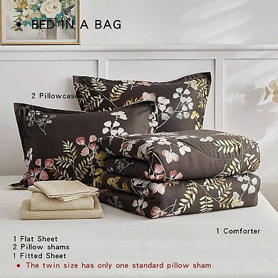Bedding Set Comforter, 2 Pillow Shams, Sheet, Fitted Sheet, Pillowcase