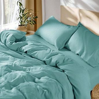 100% French Linen Duvet Cover Set - Breathable, Temperature-Regulating, Soft & Durable