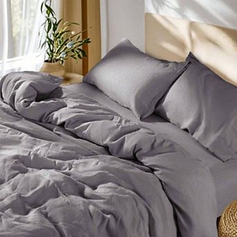 100% French Linen Duvet Cover Set - Breathable, Temperature-Regulating, Soft & Durable