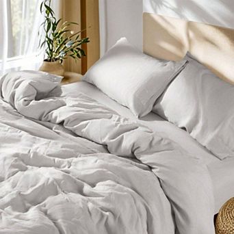 100% French Linen Duvet Cover Set - Breathable, Temperature-Regulating, Soft & Durable