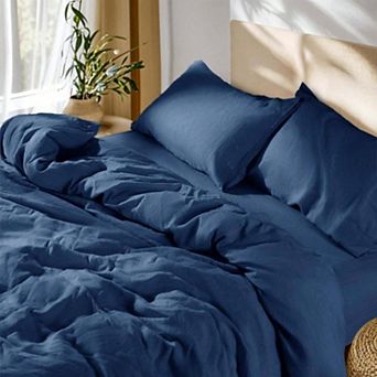 100% French Linen Duvet Cover Set - Breathable, Temperature-Regulating, Soft & Durable