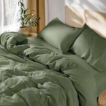 100% French Linen Duvet Cover Set - Breathable, Temperature-Regulating, Soft & Durable