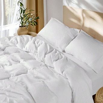 100% French Linen Duvet Cover Set - Breathable, Temperature-Regulating, Soft & Durable