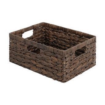 Extra Large Wicker Baskets Organizing Water Hyacinth Storage Basket Builtin Handles