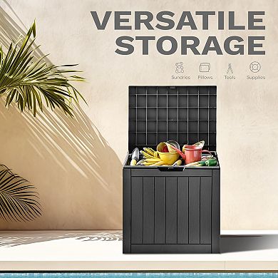 150 Gallon Large Deck Box Waterproof Outdoor Storage Lockable Hydraulic Piston Durable