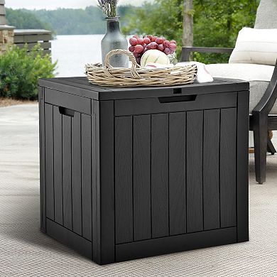 150 Gallon Large Deck Box Waterproof Outdoor Storage Lockable Hydraulic Piston Durable