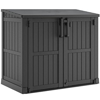 Outdoor Storage Shed 36 Cu Ft Lockable Portable Waterproof Resin Easy Assemble