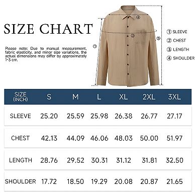 Men's Wrinkle Free Slim-Fit Long Sleeve Casual Button-Down Shirt