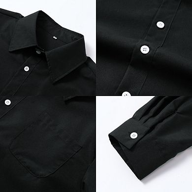 Men's Regular-Fit Wrinkle Free Long Sleeve Dress Shirt with Pocket