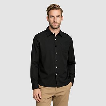 Men's Regular-Fit Wrinkle Free Long Sleeve Dress Shirt with Pocket