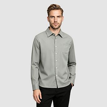 Men's Regular-Fit Wrinkle Free Long Sleeve Dress Shirt with Pocket
