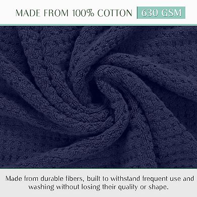 Home Weavers Willow Hand Towels, Cotton Zero Twist, 630 GSM Soft, Absorbent, Quick Dry 16x24 Inch