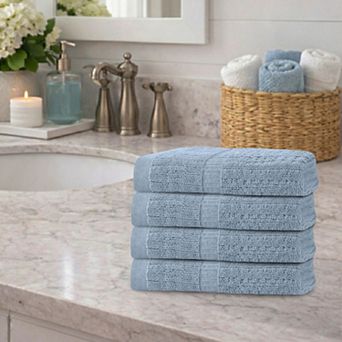 Home Weavers Willow Hand Towels, Cotton Zero Twist, 630 GSM Soft, Absorbent, Quick Dry 16x24 Inch