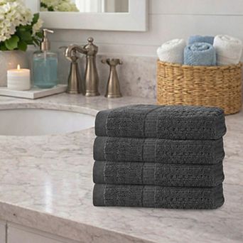 Home Weavers Willow Hand Towels, Cotton Zero Twist, 630 GSM Soft, Absorbent, Quick Dry 16x24 Inch