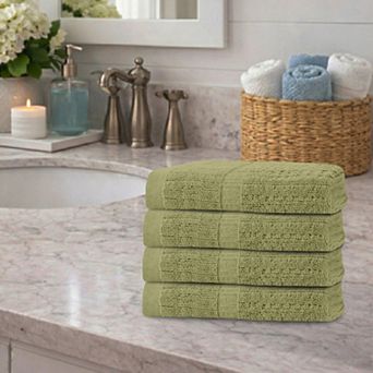 Home Weavers Willow Hand Towels, Cotton Zero Twist, 630 GSM Soft, Absorbent, Quick Dry 16x24 Inch