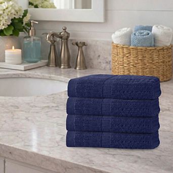 Home Weavers Willow Hand Towels, Cotton Zero Twist, 630 GSM Soft, Absorbent, Quick Dry 16x24 Inch