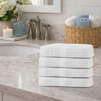 Home Weavers Willow Hand Towels, Cotton Zero Twist, 630 GSM Soft, Absorbent, Quick Dry 16x24 Inch