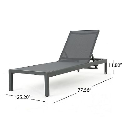 Patio Chaise Lounge Reclining Adjustable Backrest For Backyard Garden