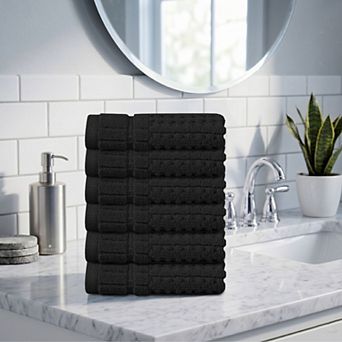 Home Weavers Willow Washcloths, Cotton Zero Twist, 630 GSM Soft, Absorbent & Quick Dry, 13x13 Inch