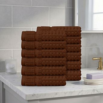 Home Weavers Willow Washcloths, Cotton Zero Twist, 630 GSM Soft, Absorbent & Quick Dry, 13x13 Inch