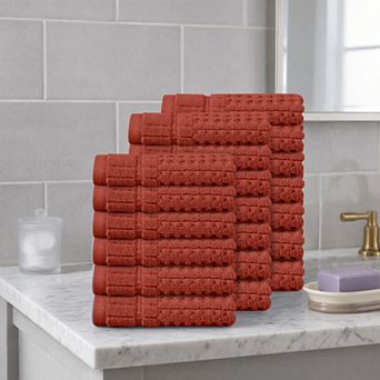Home Weavers Willow Washcloths, Cotton Zero Twist, 630 GSM Soft, Absorbent & Quick Dry, 13x13 Inch