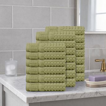 Home Weavers Willow Washcloths, Cotton Zero Twist, 630 GSM Soft, Absorbent & Quick Dry, 13x13 Inch