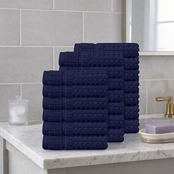 Home Weavers Willow Washcloths, Cotton Zero Twist, 630 GSM Soft, Absorbent & Quick Dry, 13x13 Inch