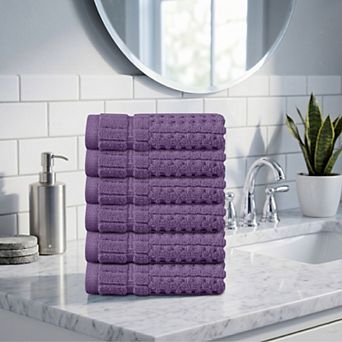 Home Weavers Willow Washcloths, Cotton Zero Twist, 630 GSM Soft, Absorbent & Quick Dry, 13x13 Inch